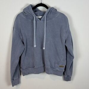 Talentless Womens Grey Acid Wash Hoodie Sweatshirt sz Small Logo Pin Streetwear